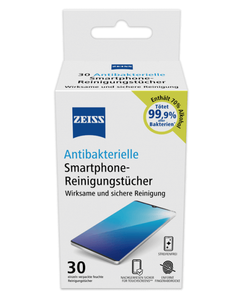Zeiss Antibakterielle Smartphone-Reinigubgstücher (30 Stk.)