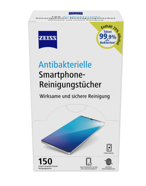 Zeiss Antibakterielle Smartphone-Reinigubgstücher (150 Stk.)